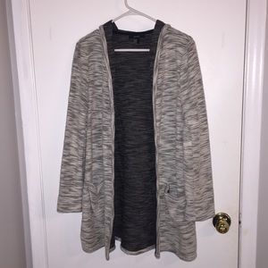 Grey Women's Long Cardigan Size Medium FOREVER 21